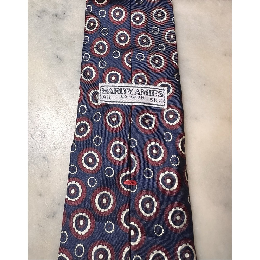 Hardy Amies London Vintage 100% Silk Geometric Tie - Picture 2 of 5